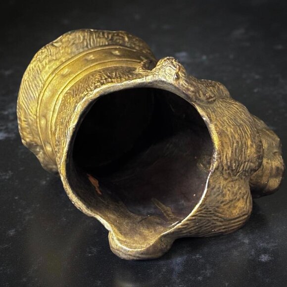 Vintage Bulldog Head Holder – Gold Resin, Mold 1368 – English Club, Gentlemen’s - Picture 9 of 12